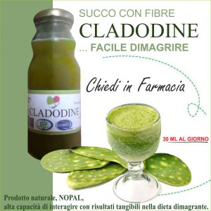 Ricco di flavonoidi, Cladodine, spremuta di cladodi di ficodindia